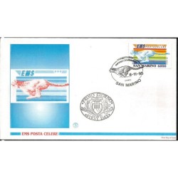 San Marino 1995, EMS kurier, gepard. FDC