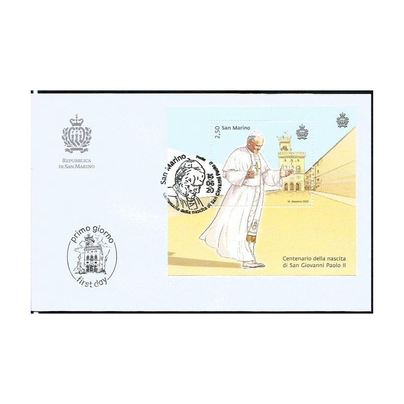 San Marino 2020, Papież Jan Paweł II. FDC