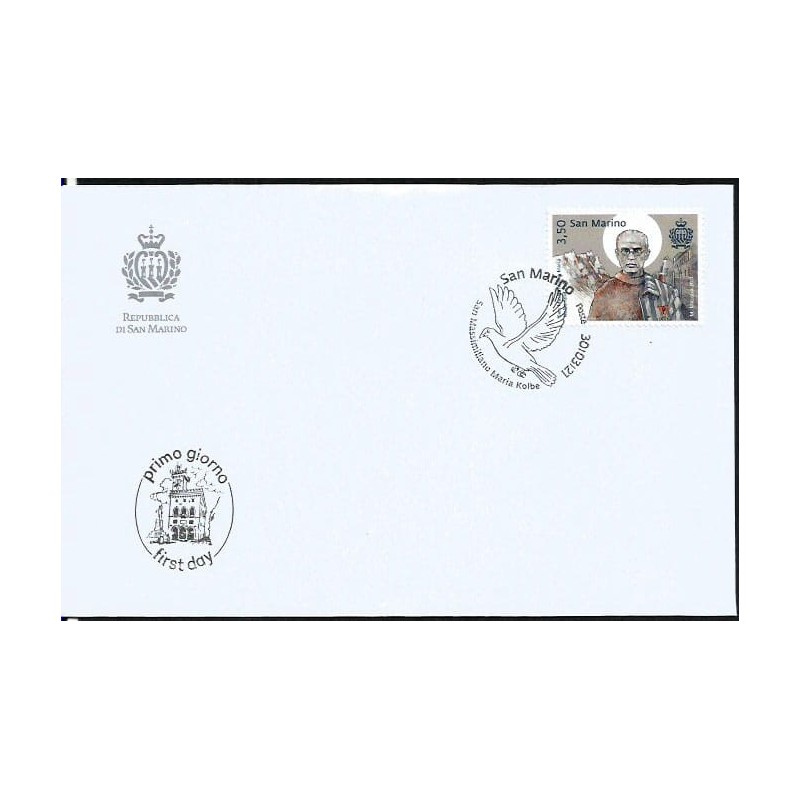 San Marino 2021, Święty Maksymilian Maria Kolbe. FDC