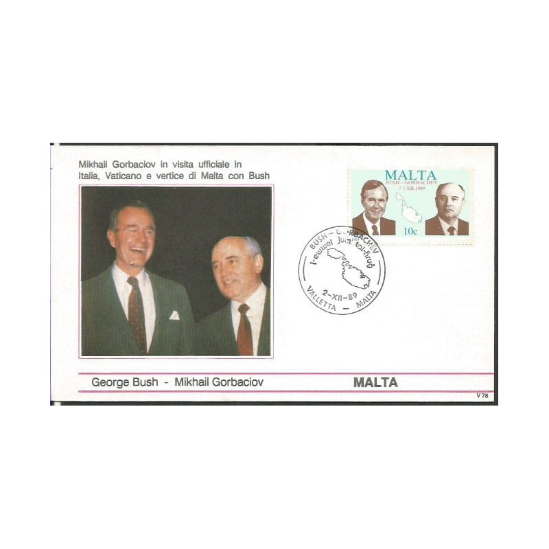 Malta 1989, Prezydent USA Bush i ZSRR Gorbaczow, polityka. FDC