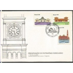 Brazylia 1984, Kolej, dworce kolejowe. FDC