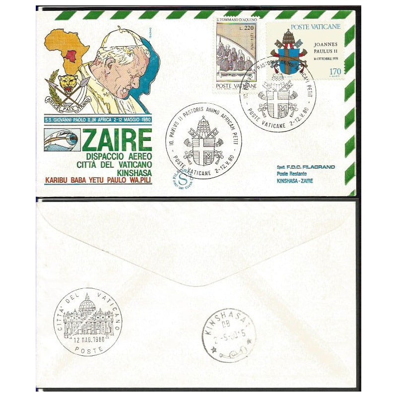 Watykan 1980, Papież Jan Paweł II, Zair. Lot