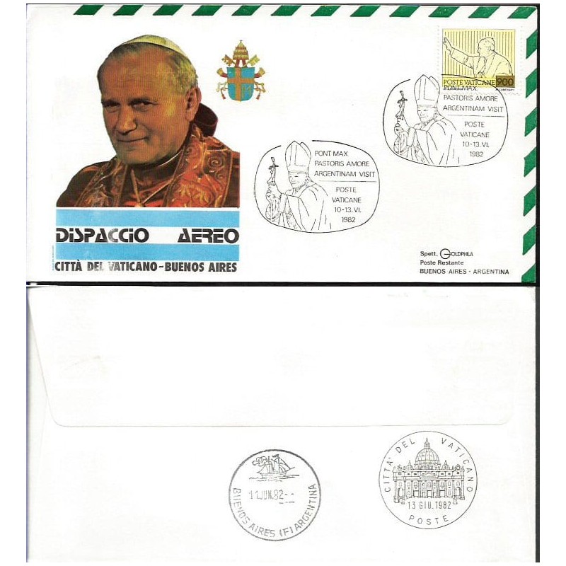 Watykan 1982, Papież Jan Paweł II, Argentyna. Lot