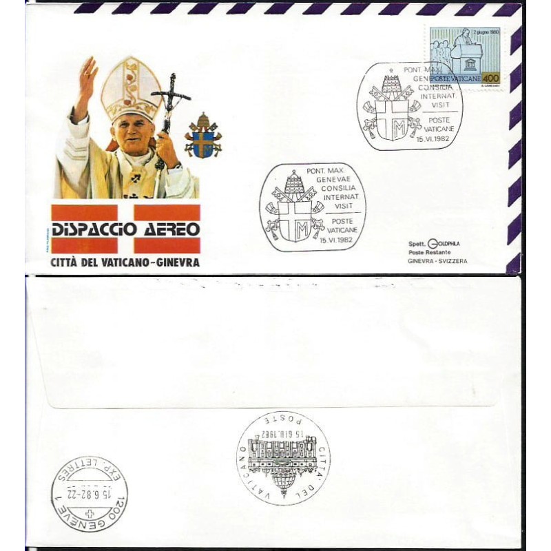 Watykan 1982, Papież Jan Paweł II, Szwajcaria. Lot