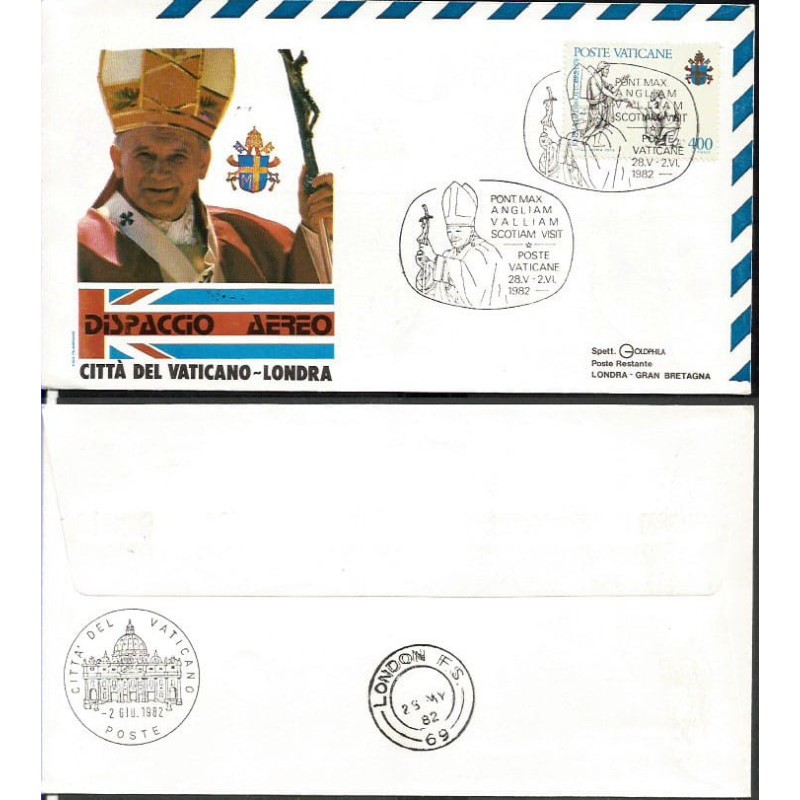 Watykan 1982, Papież Jan Paweł II, Wielka Brytania. Lot