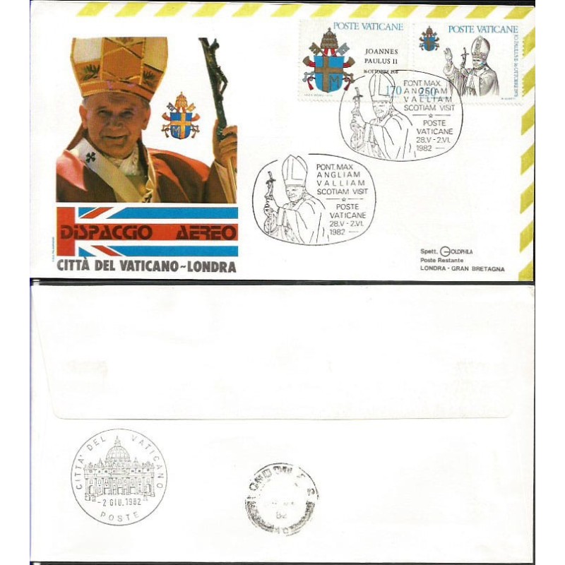 Watykan 1982, Papież Jan Paweł II, Wielka Brytania. Lot
