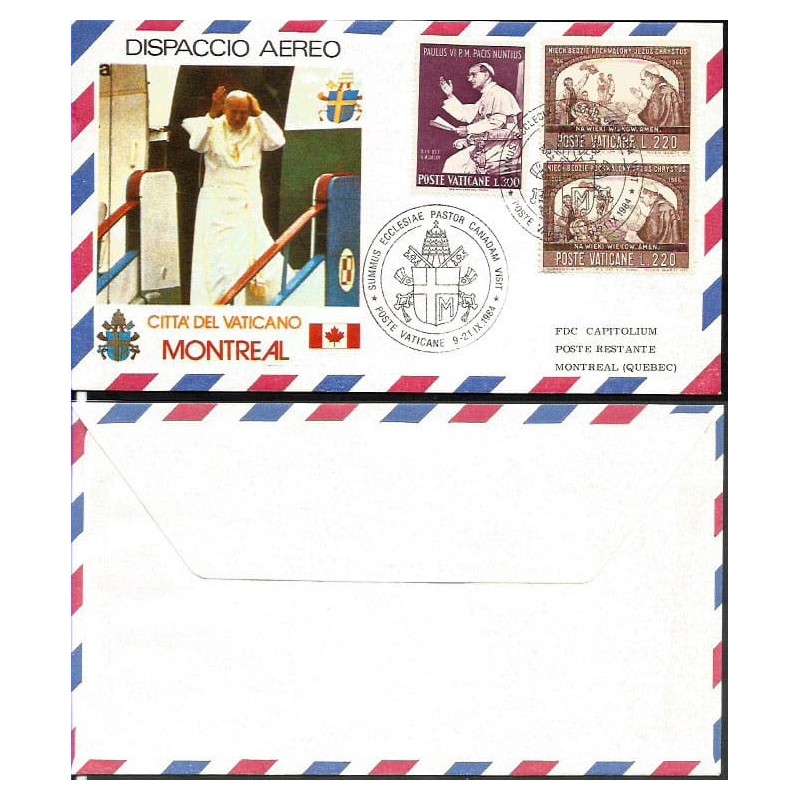 Watykan 1984, Papież Jan Paweł II, Kanada. Lot