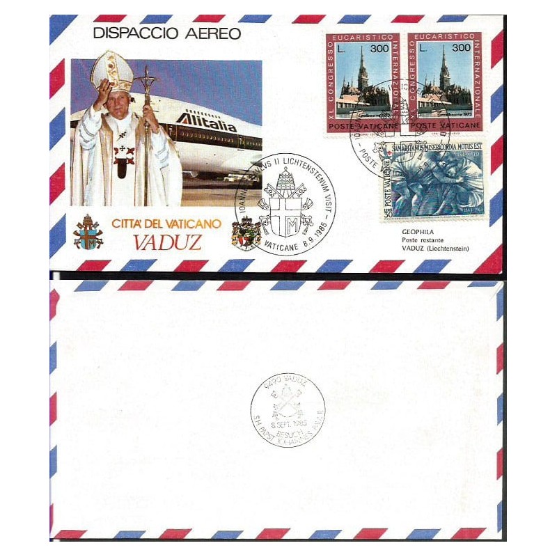 Watykan 1985, Papież Jan Paweł II, Liechtenstein. Lot