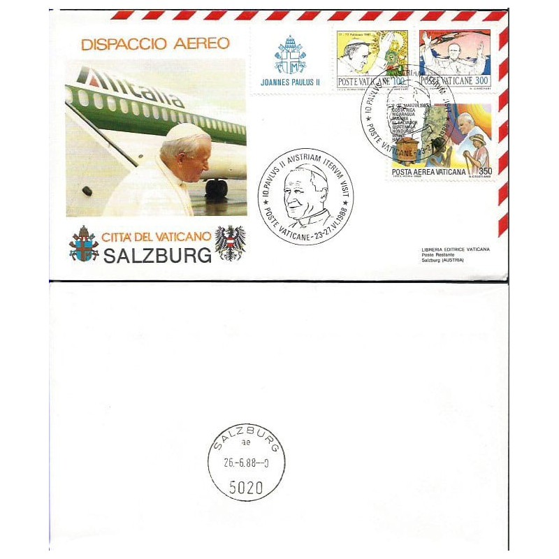 Watykan 1988, Papież Jan Paweł II, Austria. Lot