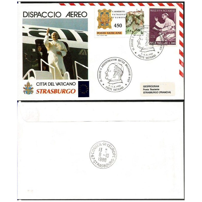 Watykan 1988, Papież Jan Paweł II, Francja. Lot