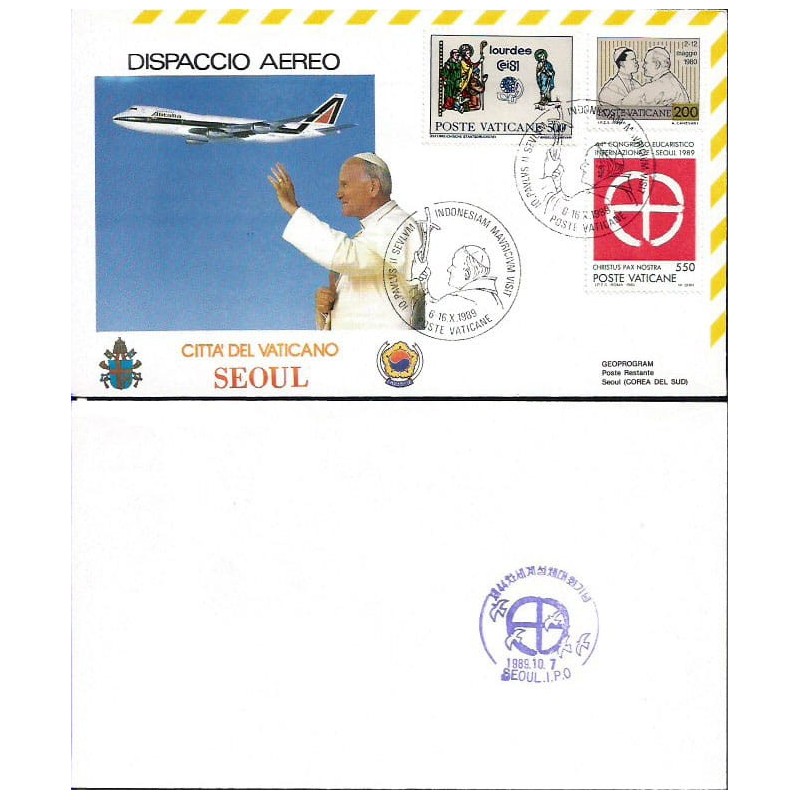 Watykan 1989, Papież Jan Paweł II, Korea Pd. Lot
