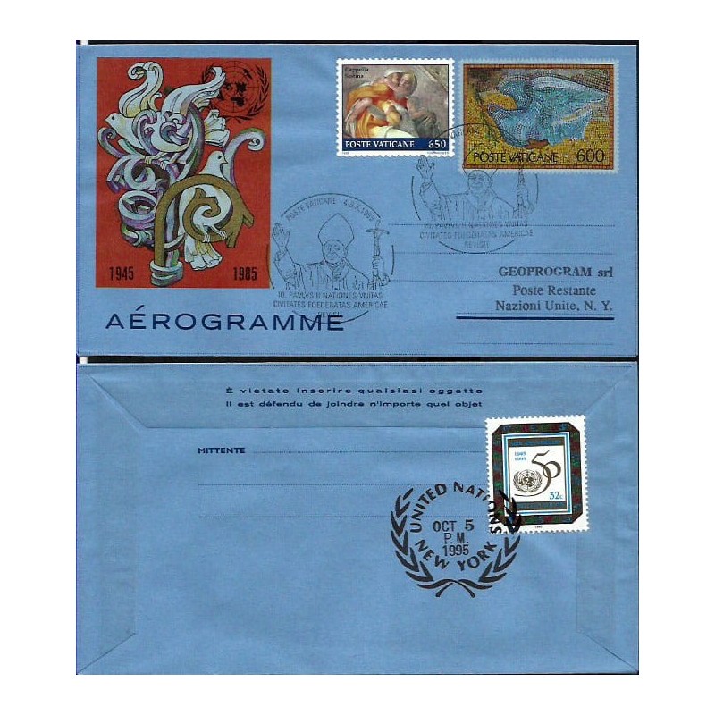 Watykan 1995, Papież Jan Paweł II, ONZ. Lot