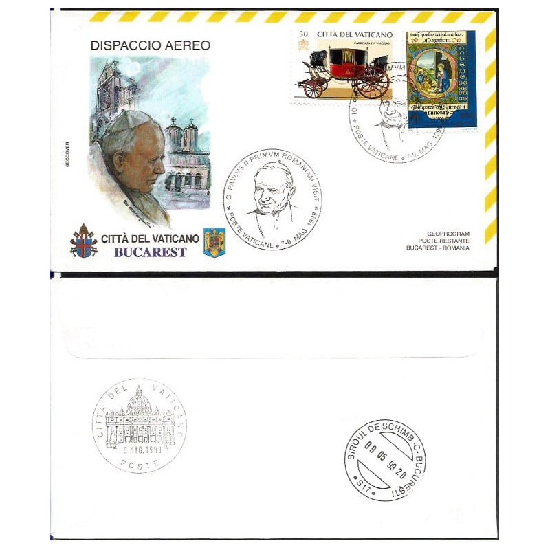Watykan 1999, Papież Jan Paweł II, Rumunia. Lot