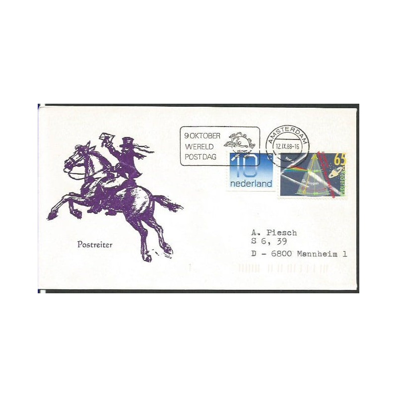 Holandia 1988, UPU, Światowy Związek Pocztowy. Datownik