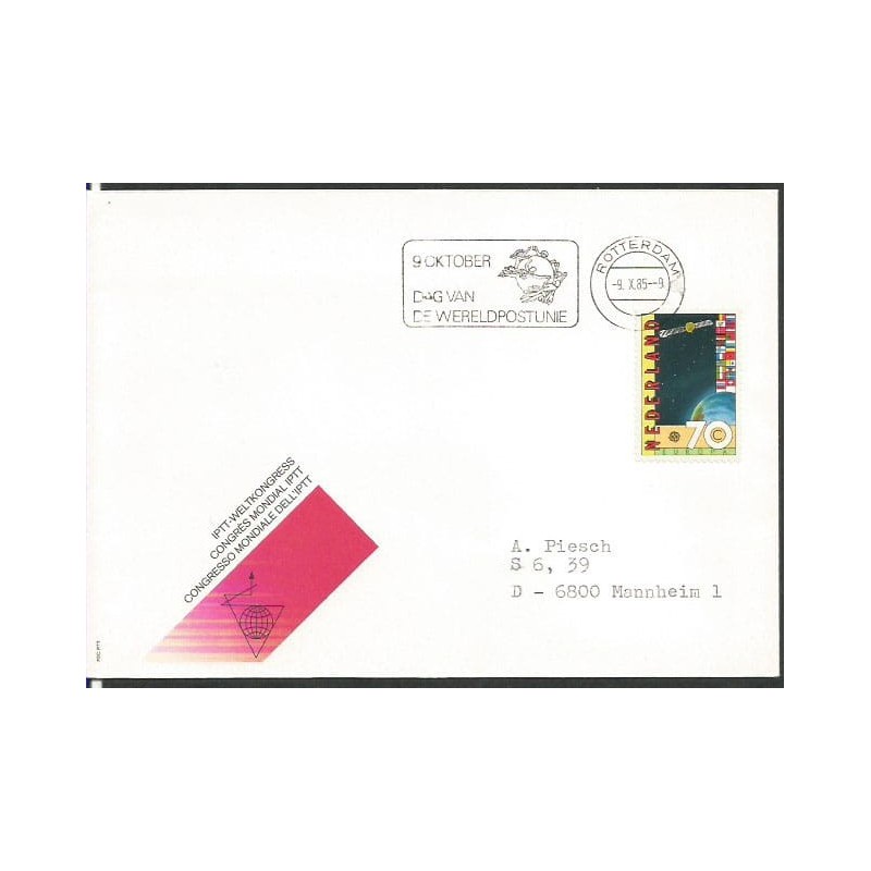 Holandia 1985, UPU, Światowy Związek Pocztowy. Datownik