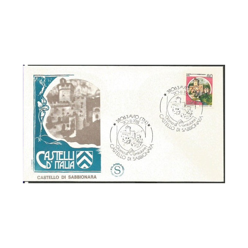 Włochy 1981, Zamek. 80 L. FDC