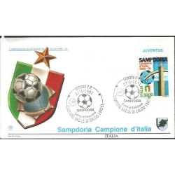 Włochy 1991, Piłka nożna, Sampdoria, mistrz Włoch. FDC