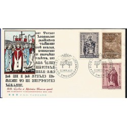 Watykan 1963, Św. Cyryl i Metody, Polska na mapie. FDC