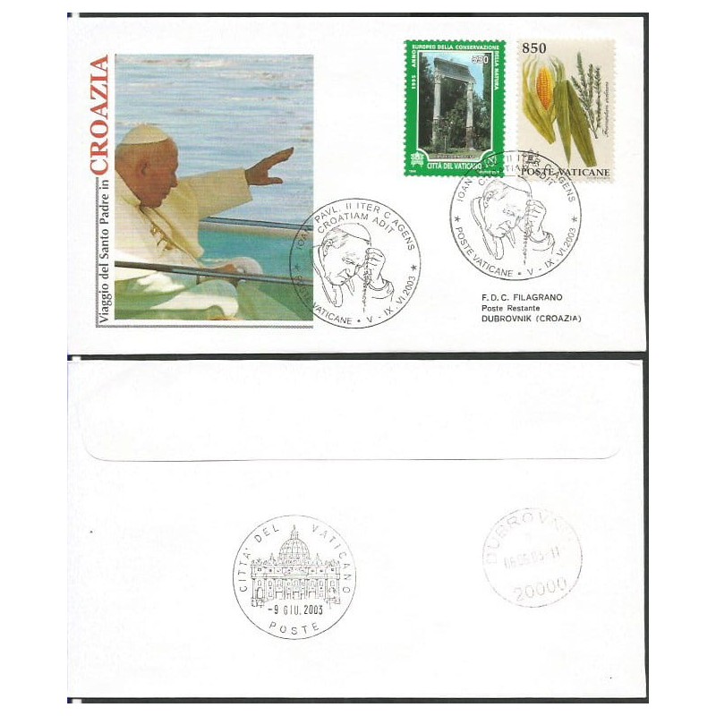 Watykan 2003, Papież Jan Paweł II, Chorwacja. Lot