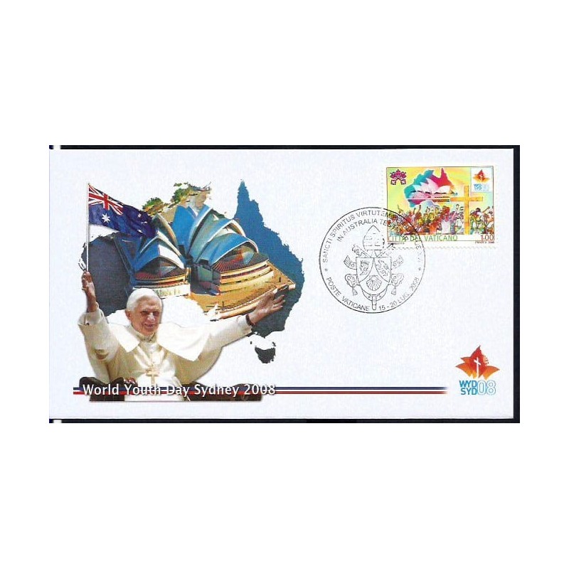 Watykan 2008, Papież Benedykt XVI, Światowe Dni Młodzieży. FDC