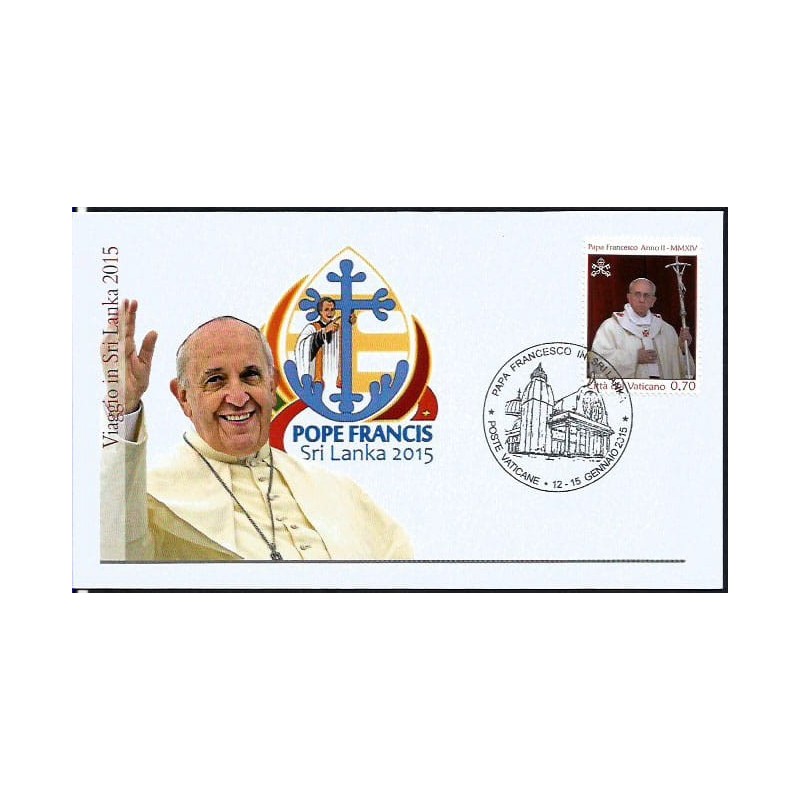 Watykan 2015, Papież Franciszek, Sri Lanka, pielgrzymka. Datownik