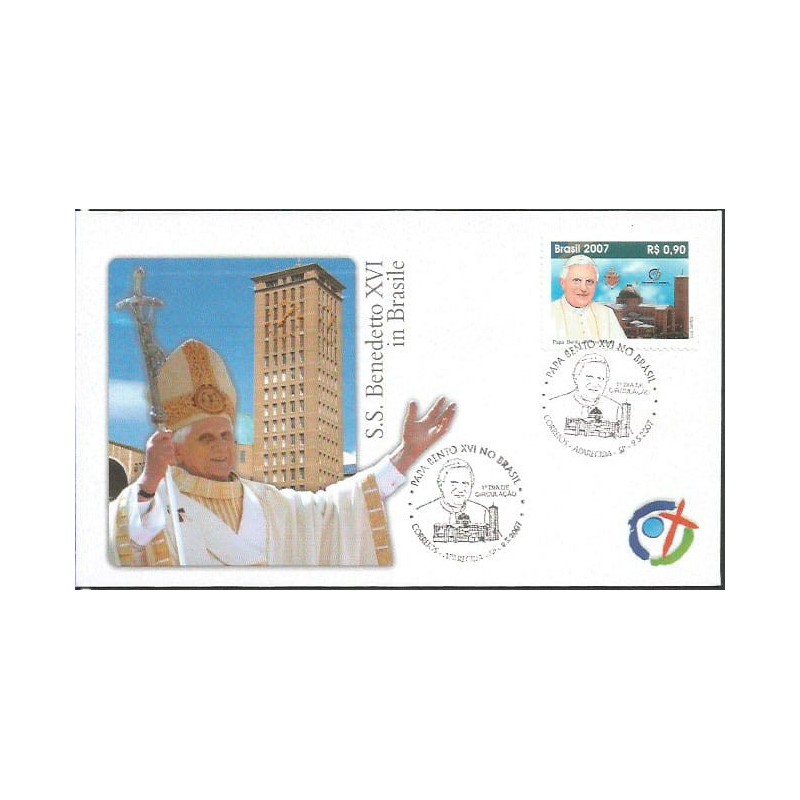 Brazylia 2007, Papież Benedykt XVI. FDC Aparecida