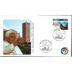 Brazylia 2007, Papież Benedykt XVI. FDC Sao Paulo