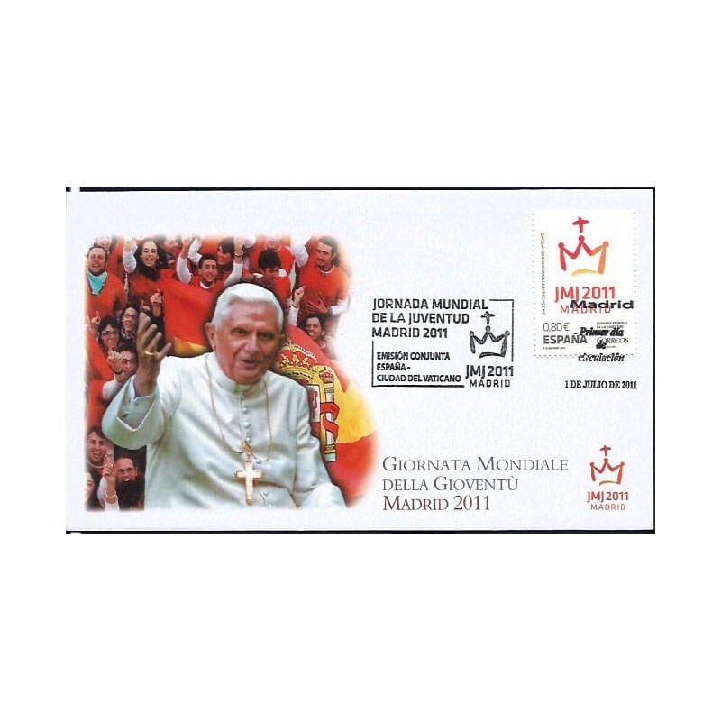 Hiszpania 2011, Papież Benedykt XVI Światowe Dni Młodzieży. FDC