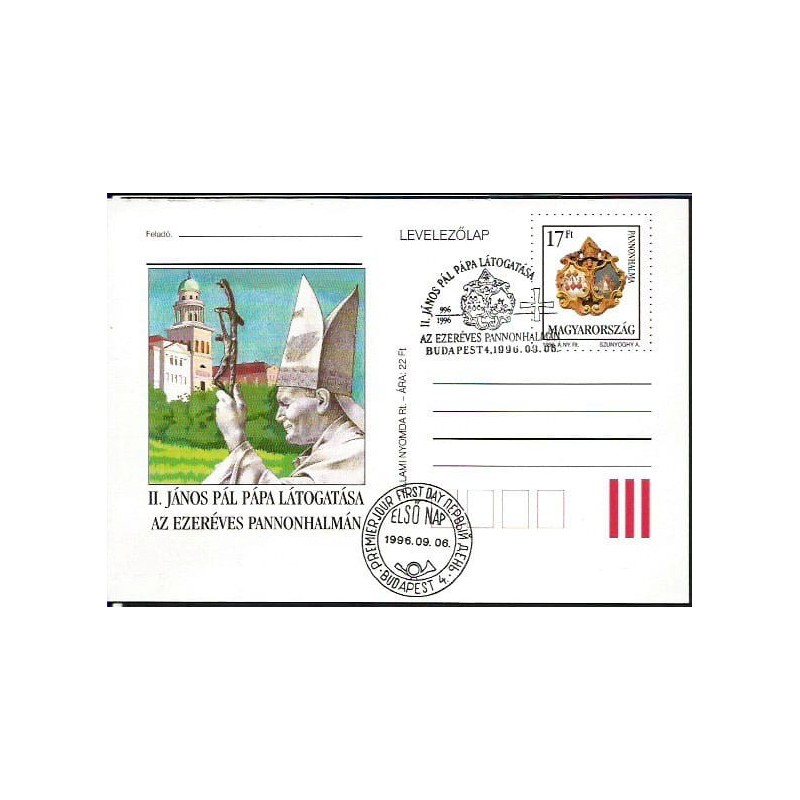 Węgry 1996, Papież Jan Paweł II. Cp. Budapeszt