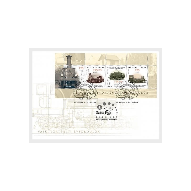 Węgry 2023, Kolej, lokomotywy. FDC