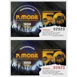 Węgry 2023, Muzyka, rock, P. Mobil. Odmiana z czarnym i czerwonym numerem **