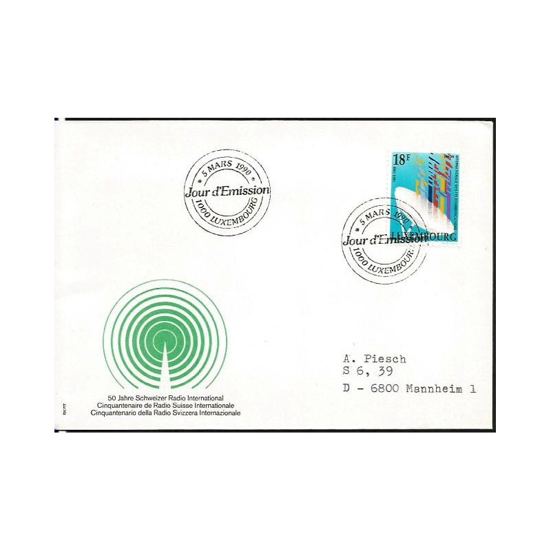 Luksemburg 1990, UIT, telekomunikacja. FDC