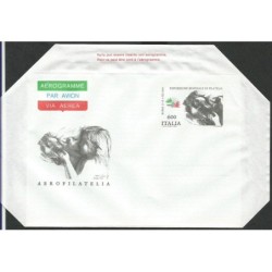 Włochy 1985, Aerogram, ŚWF Rzym, gołębie. Czysty