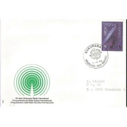 Belgia 1988, EUROPA CEPT, kosmos, radio. FDC