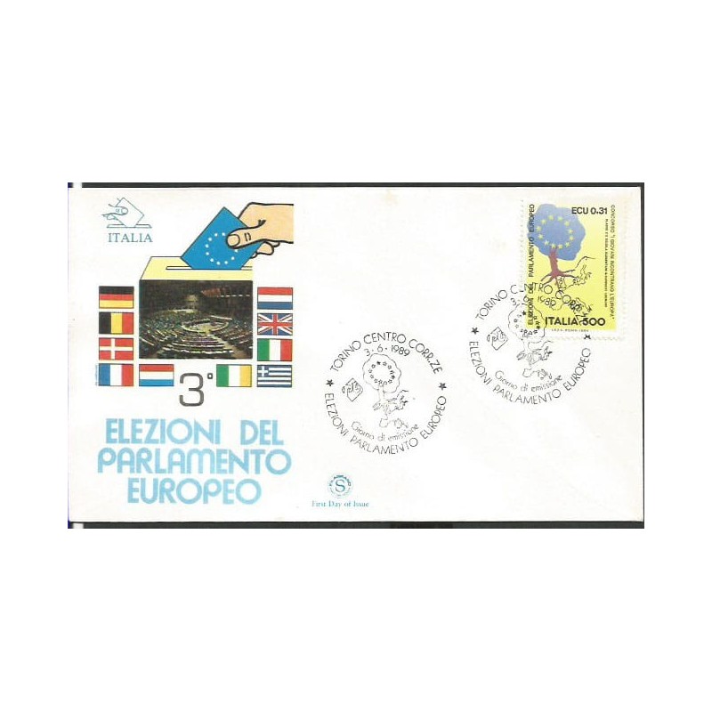 Włochy 1989, Unia Europejska, wybory do euro parlamentu. FDC