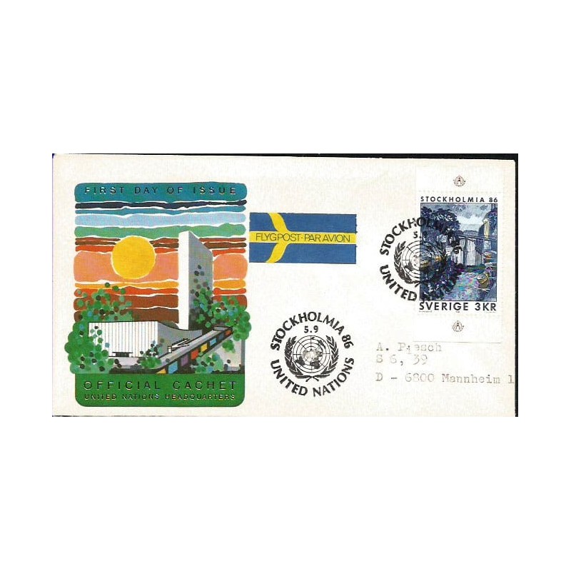 Szwecja 1986, ONZ. Cz. SŁANIA. Sztokholm