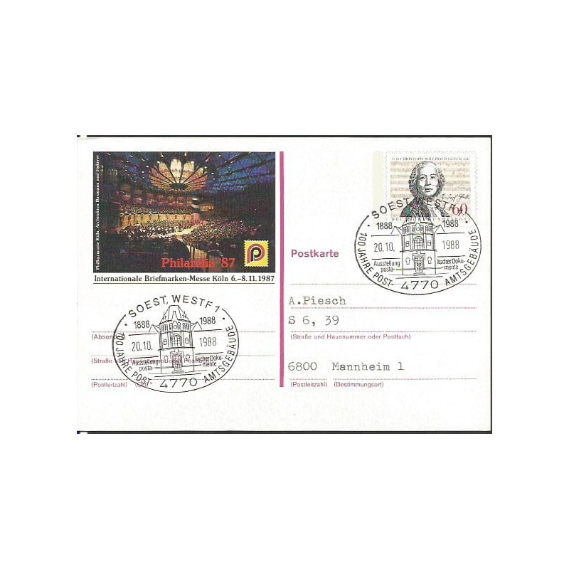 Niemcy 1988, Poczta, urząd pocztowy w Soest. Soest