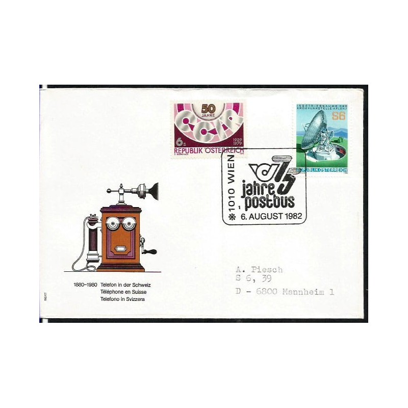 Austria 1982, Autobus pocztowy, 75 lat. Wiedeń