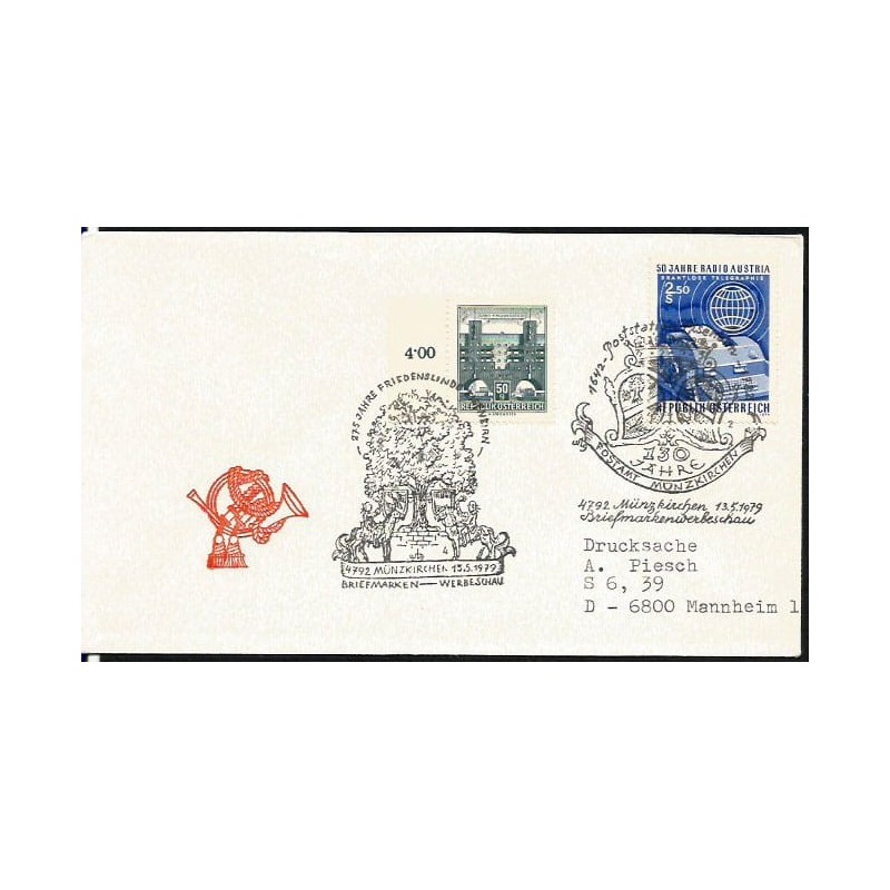 Austria 1979, WF, drzewo. Munzkirchen