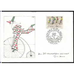 Austria 1986, Paul Flora, karykatura. Innsbruck