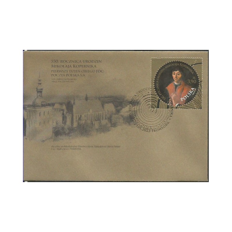Fi 5286. Mikołaj Kopernik. 2023 FDC