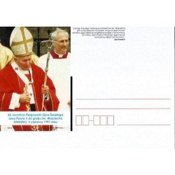 Kartka Oleśnica 2022, Papież Jan Paweł II, Gniezno 1997. Wyd. PZF