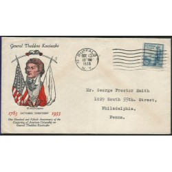 USA 1933, Tadeusz Kościuszko. FDC