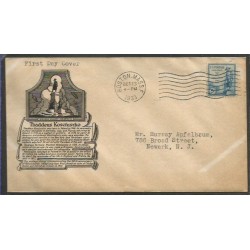 USA 1933, Tadeusz Kościuszko. FDC