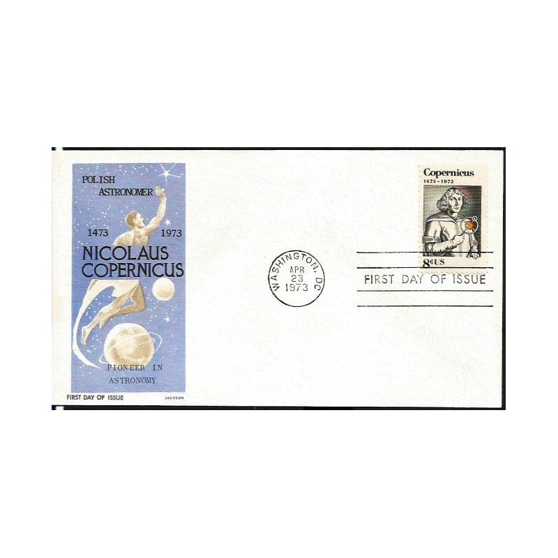 USA 1973, Mikołaj Kopernik, astronomia. FDC