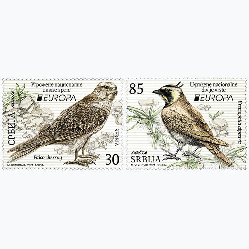 Serbia 2021, EUROPA CEPT: ptaki **