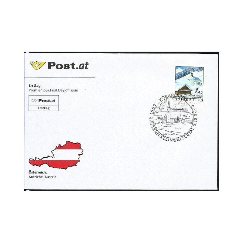 Austria 2003, Kaplica, Św. Marcin. FDC