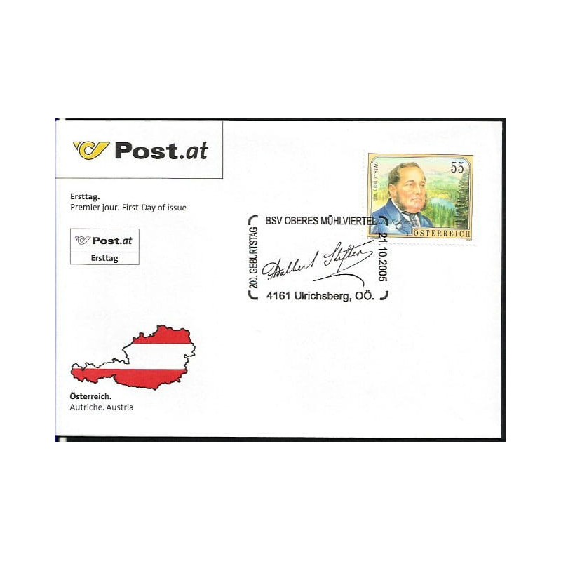 Austria 2005, A. Stifter, literatura. FDC