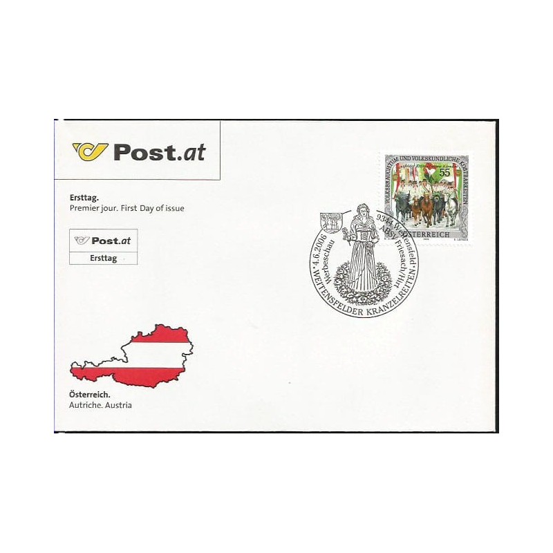 Austria 2006, Konie, zawody, folklor. FDC