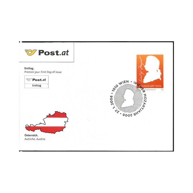 Austria 2006, Mozart w Wiedniu, muzyka. FDC